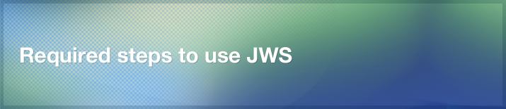 Required steps to use JWS